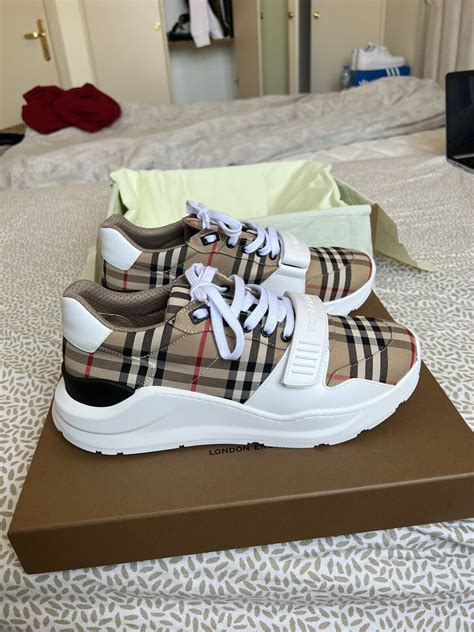 burberry logo print leather sneakers black mens|padded classic burberry sneakers men.